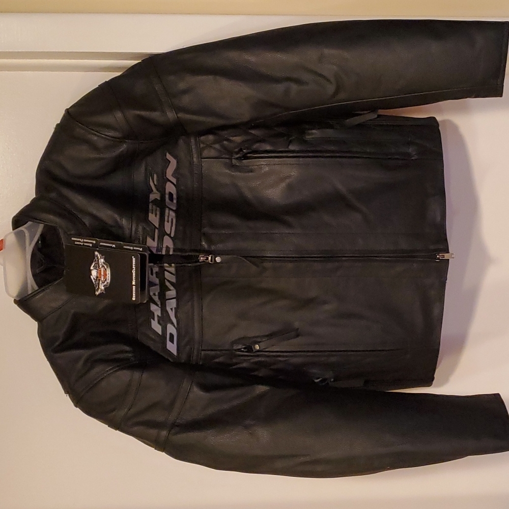 NWT Harley Davidson Men's Leather Competition Jacket - Small